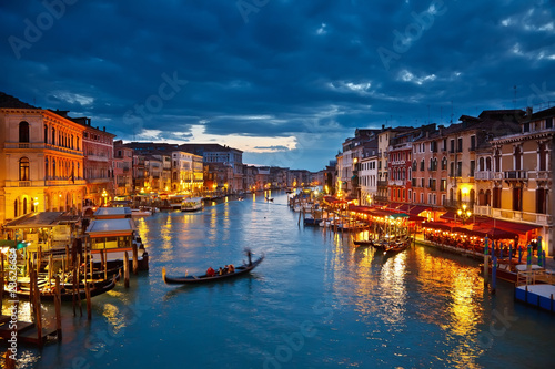 Canal Grande - Wenecja nocą