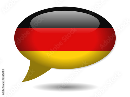 speech bubble icon. German Flag Speech Bubble Icon