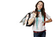 Portrait of an attractive woman shopping and looking contemplati Portrait of an attractive woman shopping and looking contemplati
