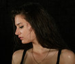 young girl with wet hair young girl with wet hair