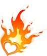 flammendes Herz