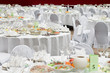 Formal dinner service as at a wedding, banquet