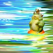 Illustration: Froschkönig im Wasser Froschkönig im Wasser