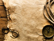 Compass, rope, glasses and old paper Compass, rope, glasses and old paper