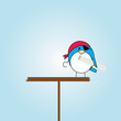 cartoon pirate bird on platform cartoon pirate bird on platform