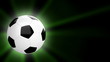 loopable CGI soccer ball on black - alpha channel