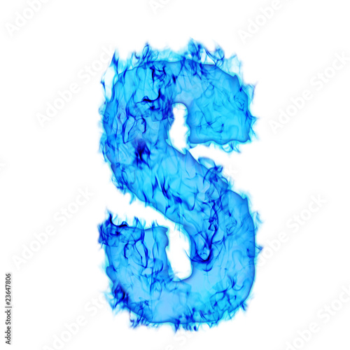 Illustration: Water smoking letter S Water smoking letter S