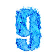 Illustration: Water smoking number 9 nine Water smoking number 9 nine