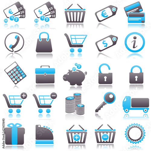 shopping Blue Icons shopping Blue Icons