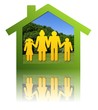 Reflet de famille vert et jaune