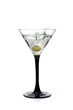 Martini with olives on a white background Martini with olives on a white background