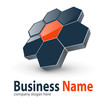 Logo 3d hexagons