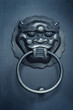 Antique bronze lion face sculpture