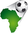 Sagoma Africa e pallone da calcio