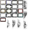 grunge frames and edges vector