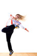 woman modern sport ballet dancer in ballroom woman modern sport ballet dancer in ballroom