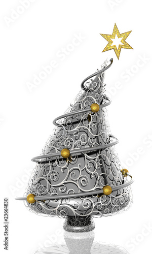 Illustration: Chrome Christmas Tree Chrome Christmas Tree