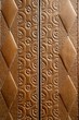 embossed brass vintage old church door detail