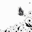 Eps Floral Background with butterfly.