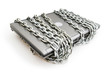 Computer security concept with laptop and chain Computer security concept with laptop and chain