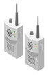Vector illustration of generic set of walkie talkies