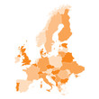 carte de l'europe vectorielle