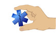 Hand hold medic symbol