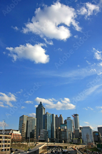 Atlanta cityscape at dusk