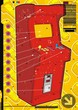 Red video arcade machine on a yellow screw background. Red video arcade machine on a yellow screw background.