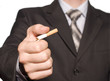 No smoking. A hand crushing cigarettes