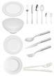 Illustration of kitchen ware isolated on white