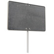 empty slate sign over a white background