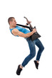Passionate guitarist playing Passionate guitarist playing