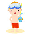 Boy with fish Boy with fish