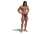 the apeman out of the jungle. 3D rendering with clipping path an the apeman out of the jungle. 3D rendering with clipping path an