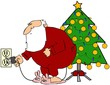 Santa Plugging In His Christmas Tree Santa Plugging In His Christmas Tree