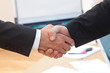 shaking bosses hand