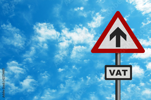 Photo: Photo realistic sign depicting VAT rise, as announced June 2010 Photo realistic sign depicting VAT rise, as announced June 2010