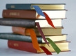 A Set of Six Leather Bound Books with Bookmarks A Set of Six Leather Bound Books with Bookmarks