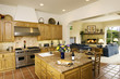 Traditional Kitchen Adjacent to Family Room