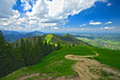 View of the Bavarian Alps near Oberammergau View of the Bavarian Alps near Oberammergau