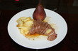 Magret de canard et sa poire au vin