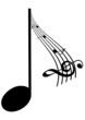 Abstract Illustration of a music note