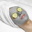 woman with facial mask