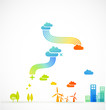 ecotown - creative illustration ecotown - creative illustration