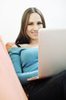 one young woman working on laptop