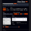 Web Design Elements 1 (Dark Theme) Vector Web Design Elements 1 (Dark Theme) Vector