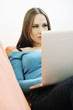 one young woman working on laptop