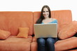 one young woman working on laptop