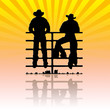 Viendo el rodeo